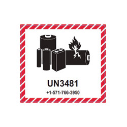 UN3481 LABEL - 120mmWx110mmH - Packaging Supplier Singapore | 20+ Years ...